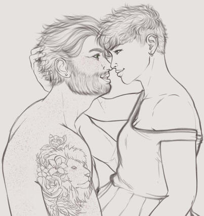 OC Sketch - Genderswap Landon & Bacchus OC Sketch - Genderswap Landon & Bacchus