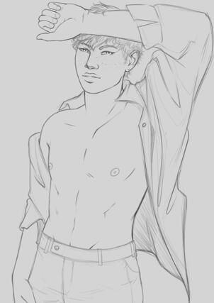 OC Sketch - Sato (Lineart) OC Sketch - Sato (Lineart)